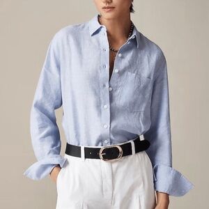 J.Crew Garcon shirt in Irish linen - French blue - size 6